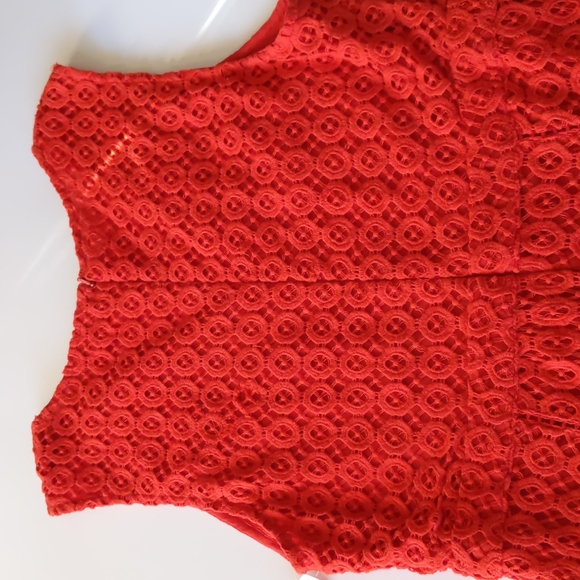 Anthropology San & Soni Women's Red Lace Dress Size 8 NWOT - Picture 15 of 16